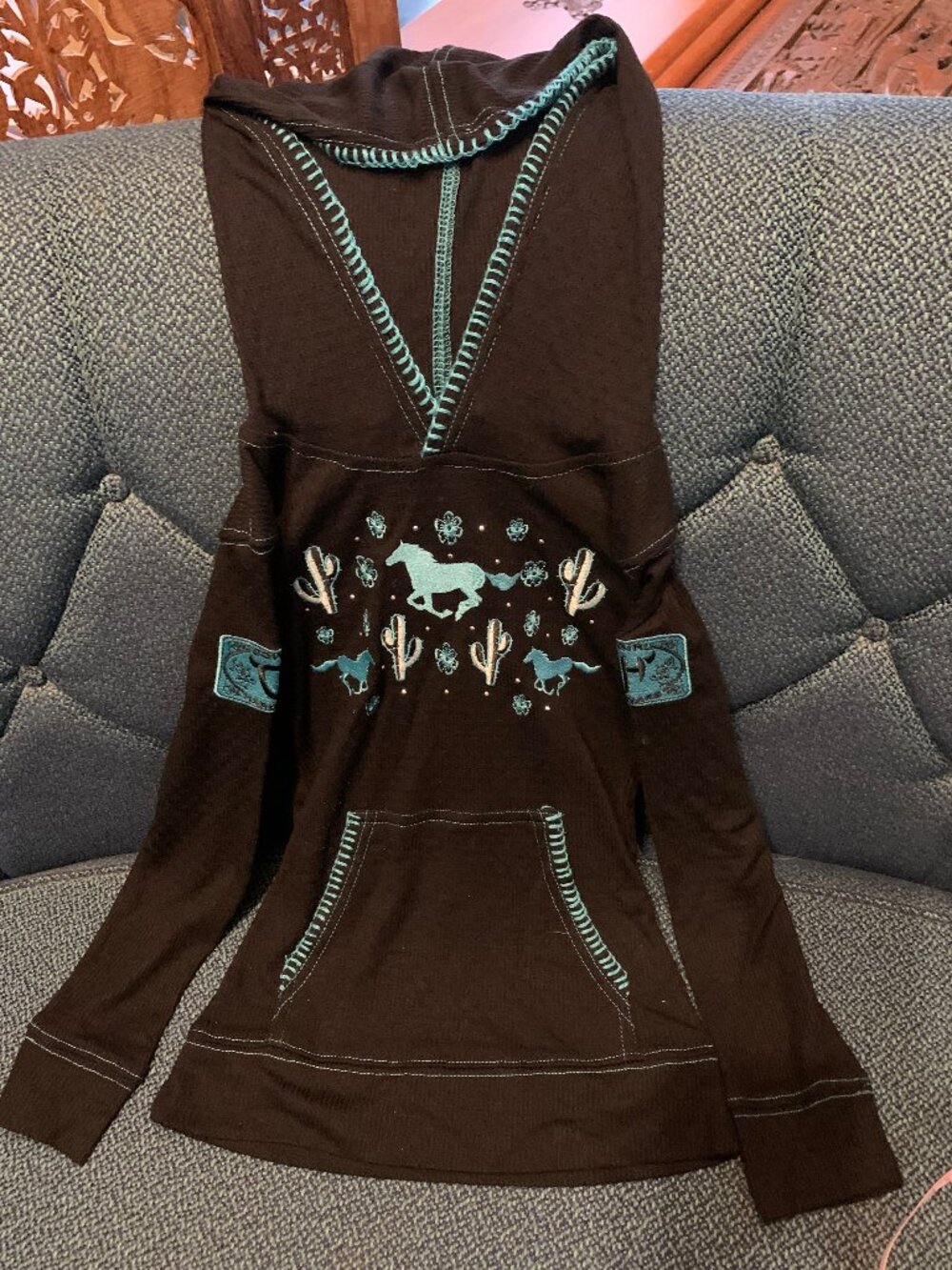 Cowgirl Hardware Embroidered Hoody Girls 6